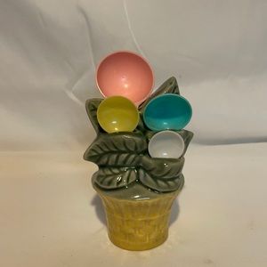 Vintage wall pocket for measuring spoons